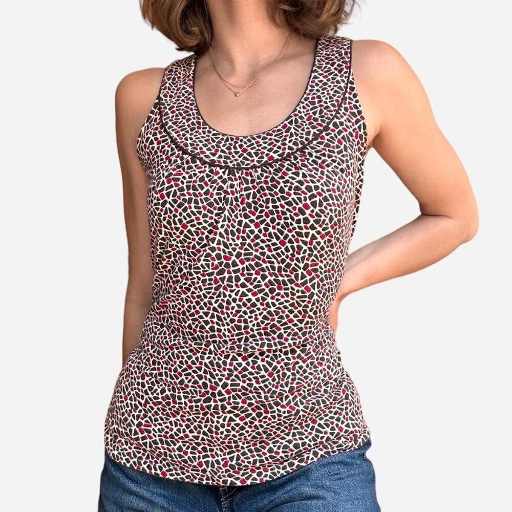 Ann Taylor scoop neck boho sleeveless top tank size small